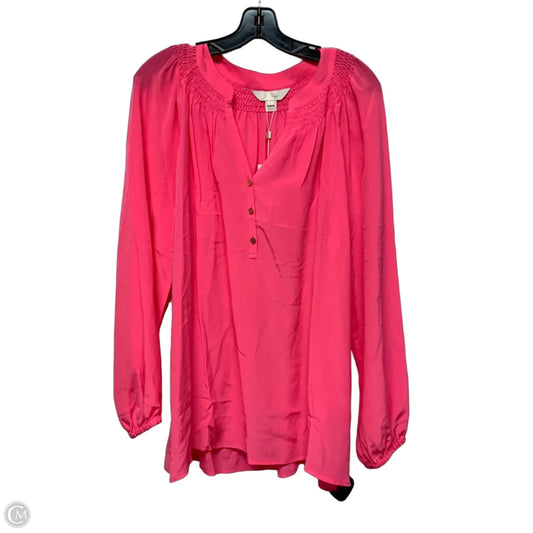 Top Long Sleeve Designer By Lilly Pulitzer In Pink, Size: Xl