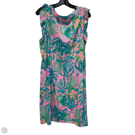 Dress Designer By Lilly Pulitzer In Green & Pink, Size: Xl