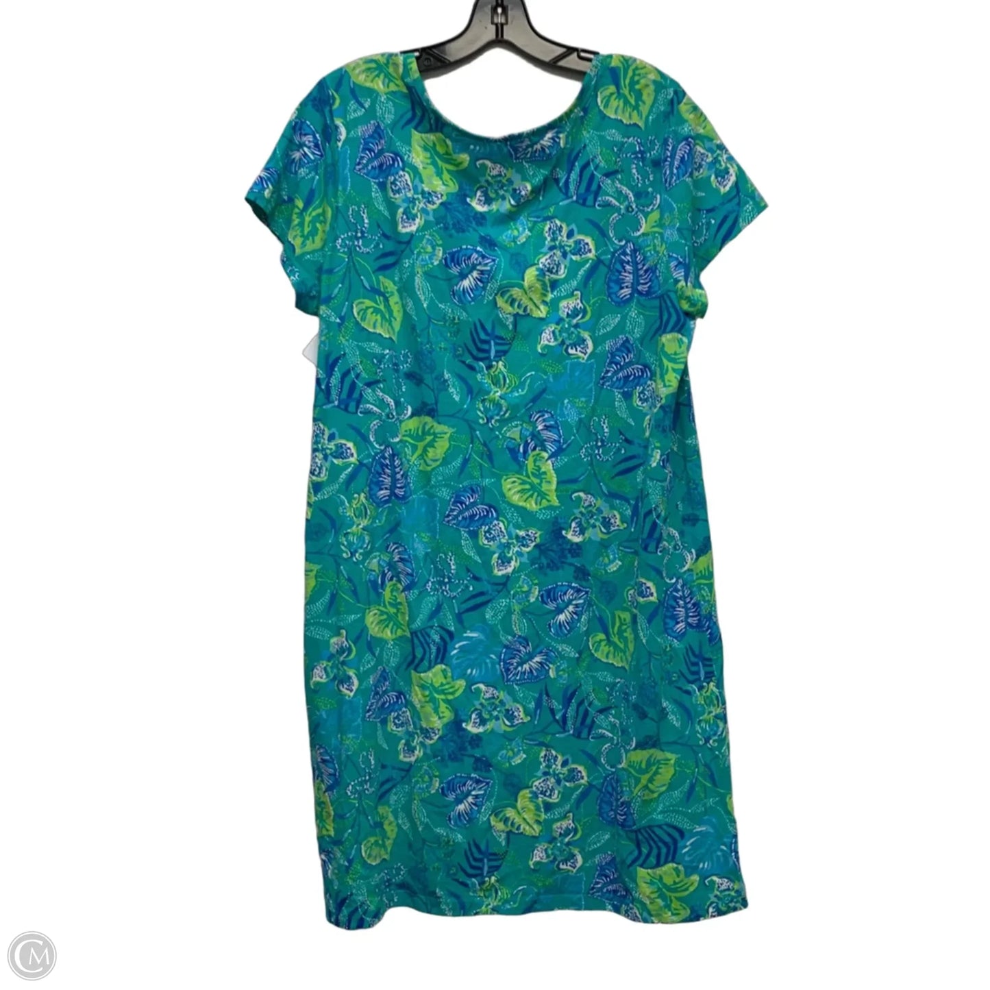 Dress Designer By Lilly Pulitzer In Green & Yellow, Size: Xl