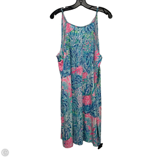 Dress Designer By Lilly Pulitzer In Blue & Pink, Size: Xl