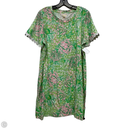Dress Designer By Lilly Pulitzer In Green & Pink, Size: Xxl