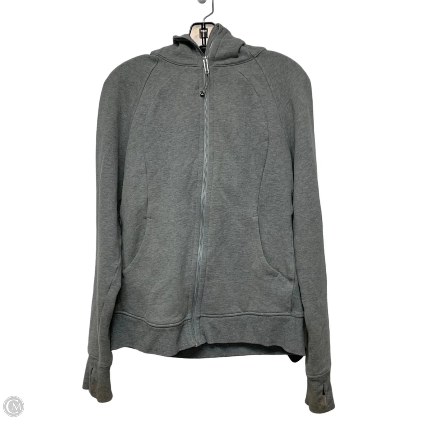Athletic Jacket By Lululemon In Grey, Size: L