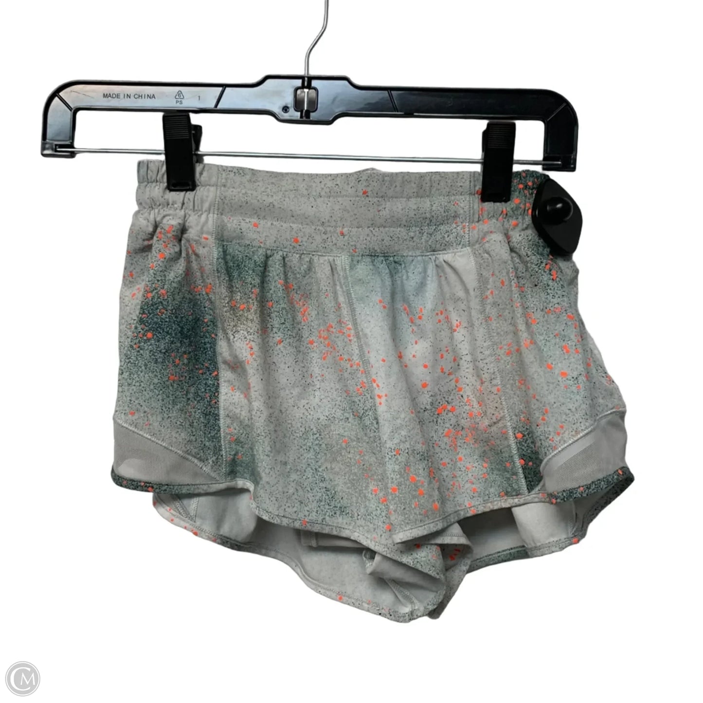 Athletic Shorts By Lululemon In Green & Orange, Size: 4