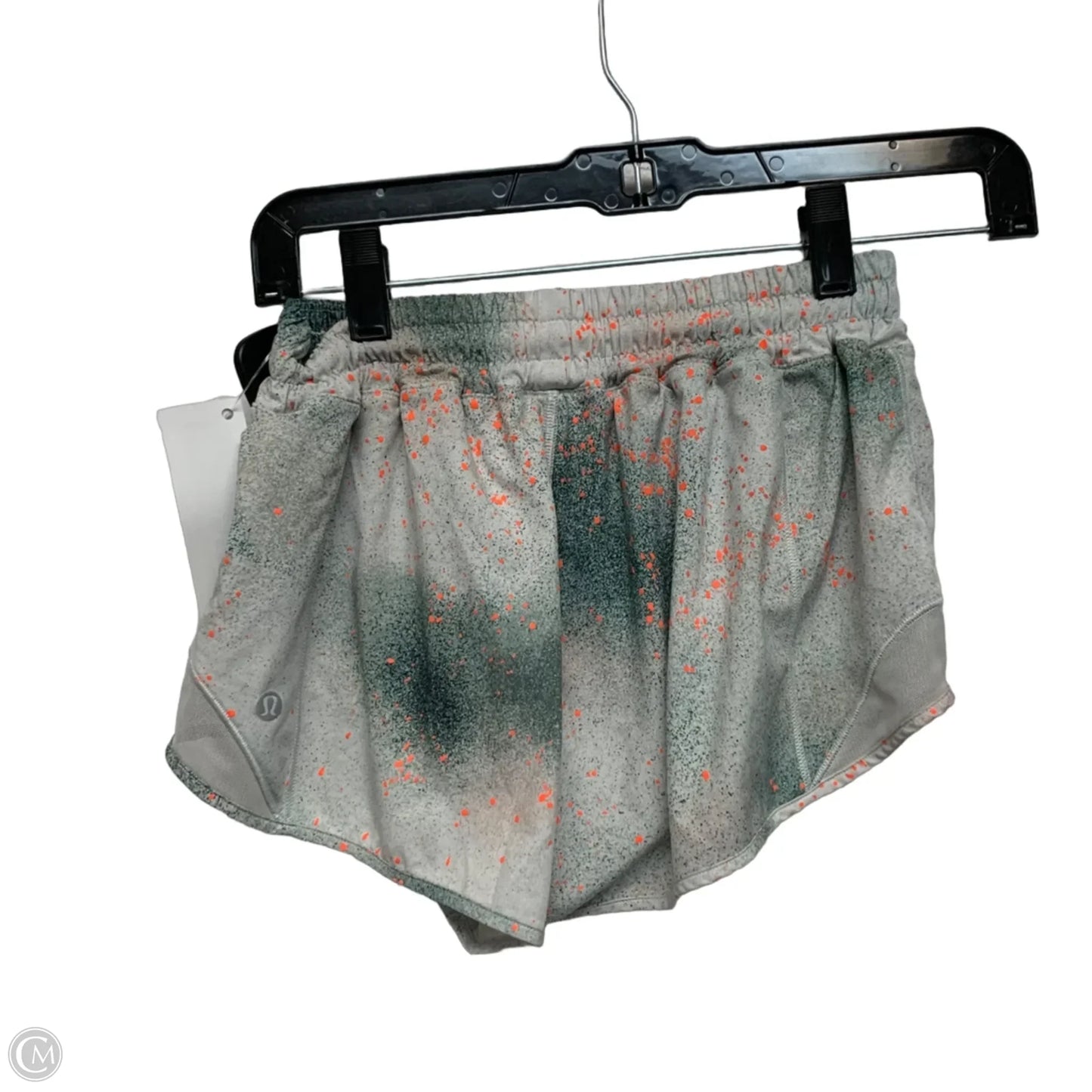 Athletic Shorts By Lululemon In Green & Orange, Size: 4