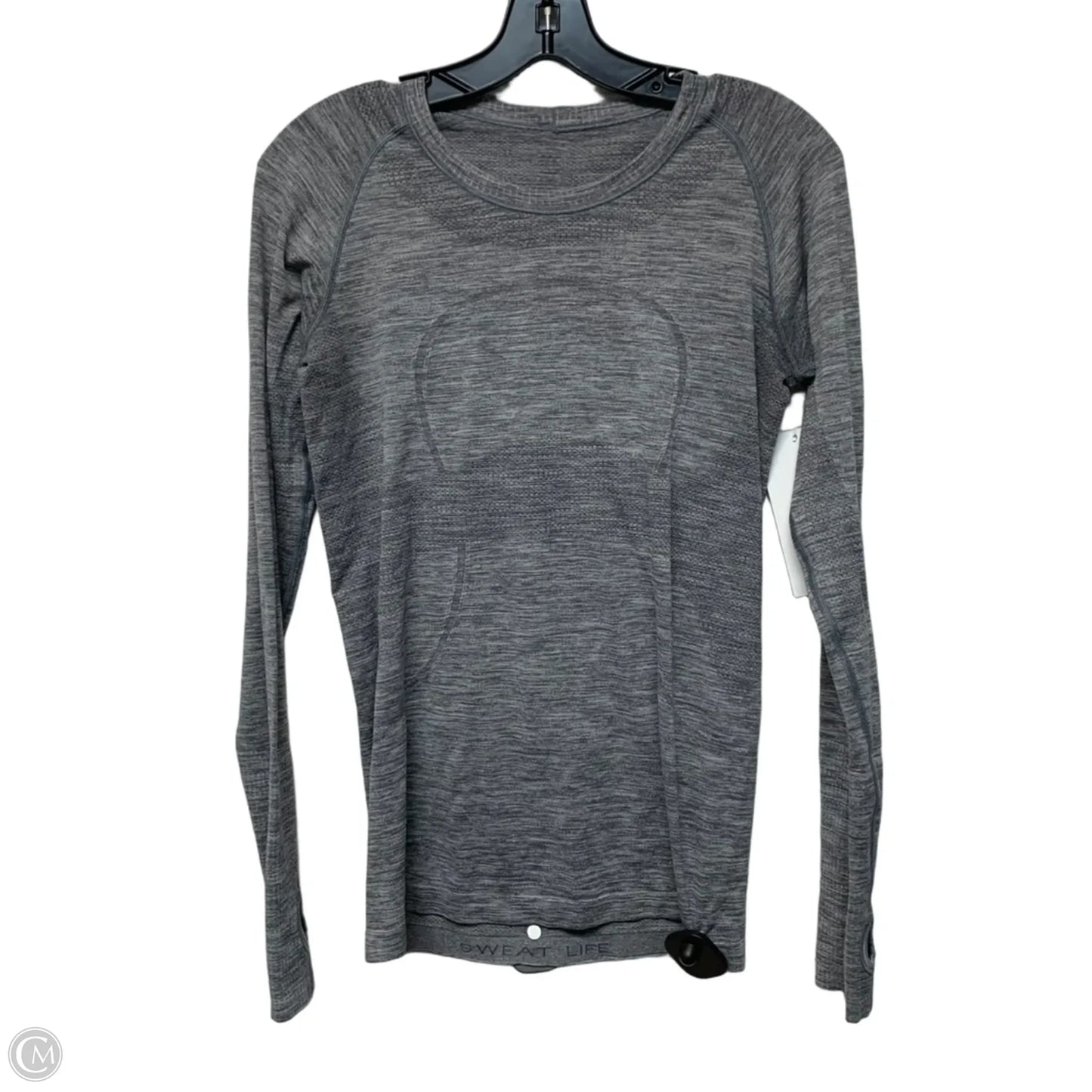 Athletic Top Long Sleeve Crewneck By Lululemon In Grey, Size: M