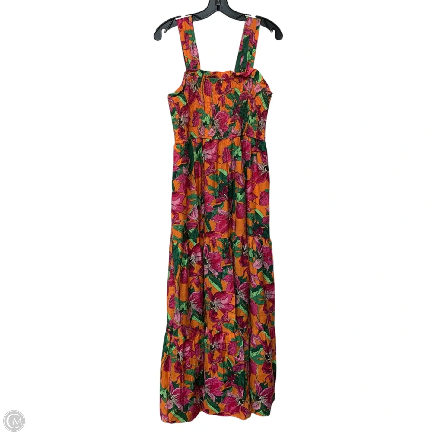 Dress Casual Maxi By Express In Orange & Pink, Size: M