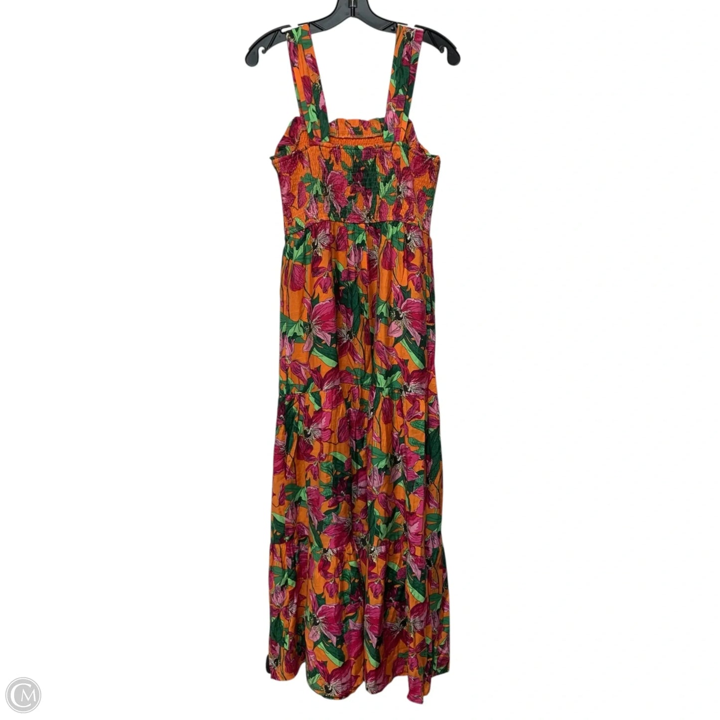 Dress Casual Maxi By Express In Orange & Pink, Size: M