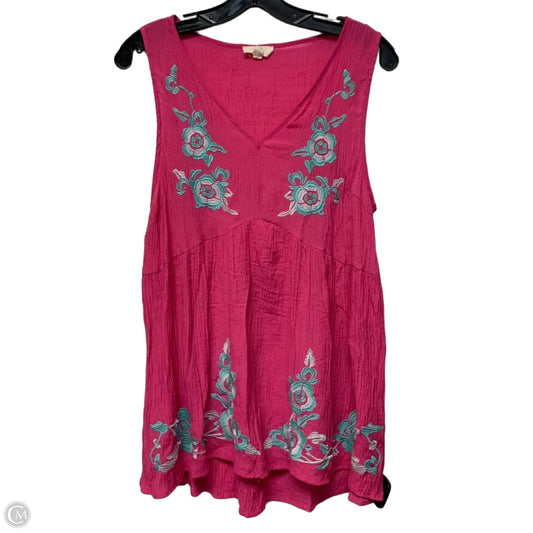 Dress Casual Short By Entro In Blue & Pink, Size: L