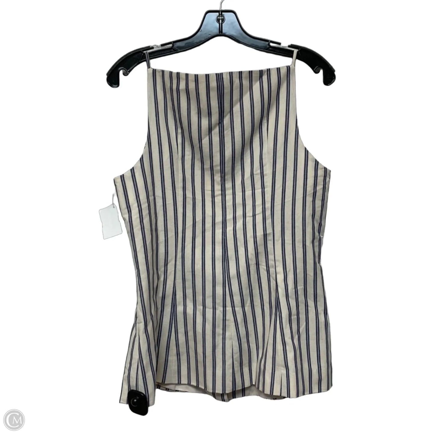 Top Sleeveless By Maeve In Blue & Cream, Size: S