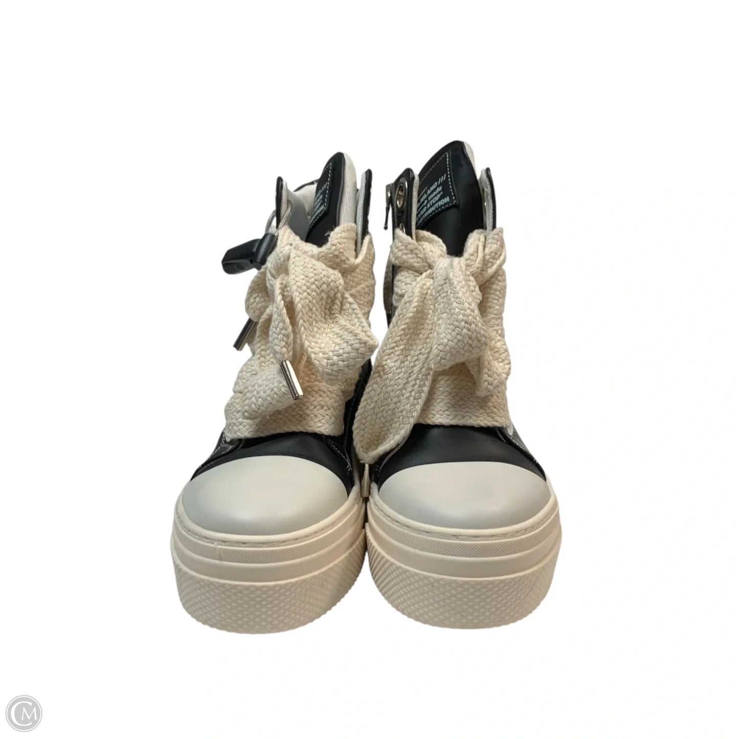 Shoes Sneakers By Christian Zerotre In Black & Cream, Size: 7.5