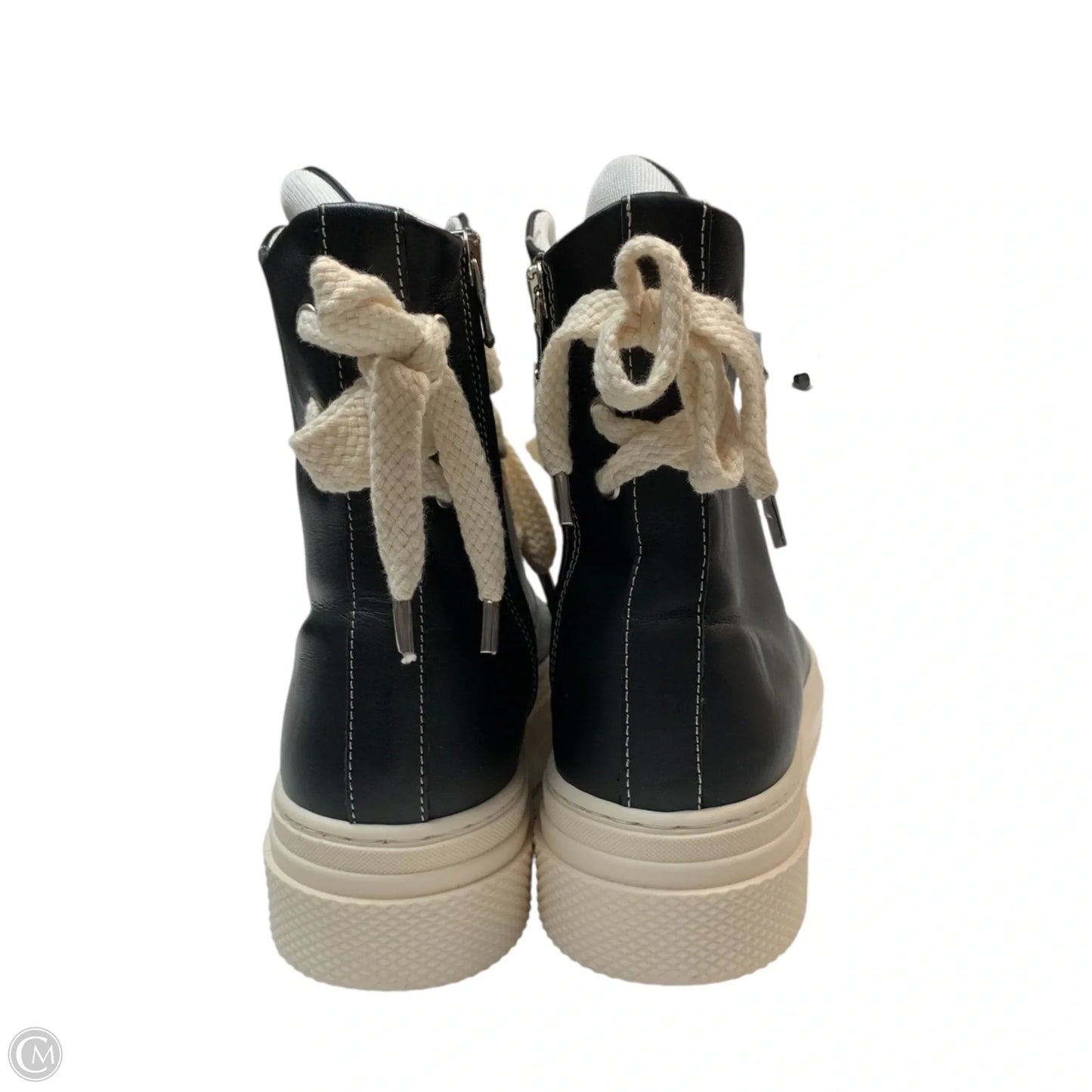 Shoes Sneakers By Christian Zerotre In Black & Cream, Size: 7.5