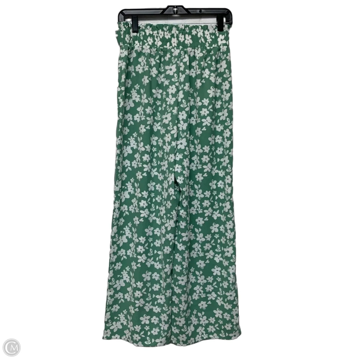 Pants Wide Leg By Iwollence In Green & White, Size: M