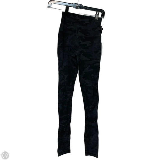 Athletic Leggings By Lululemon In Black & Grey, Size: Xs