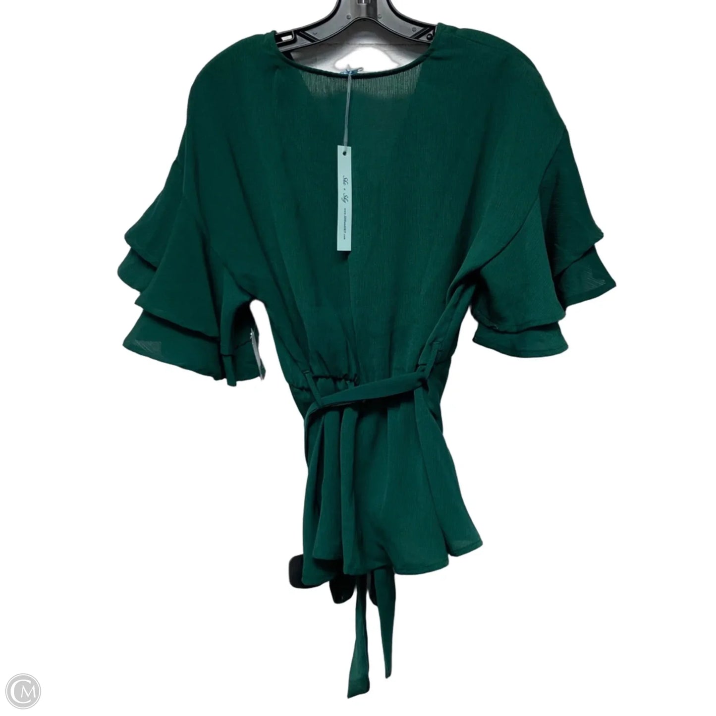 Top Short Sleeve By She + Sky In Green, Size: M