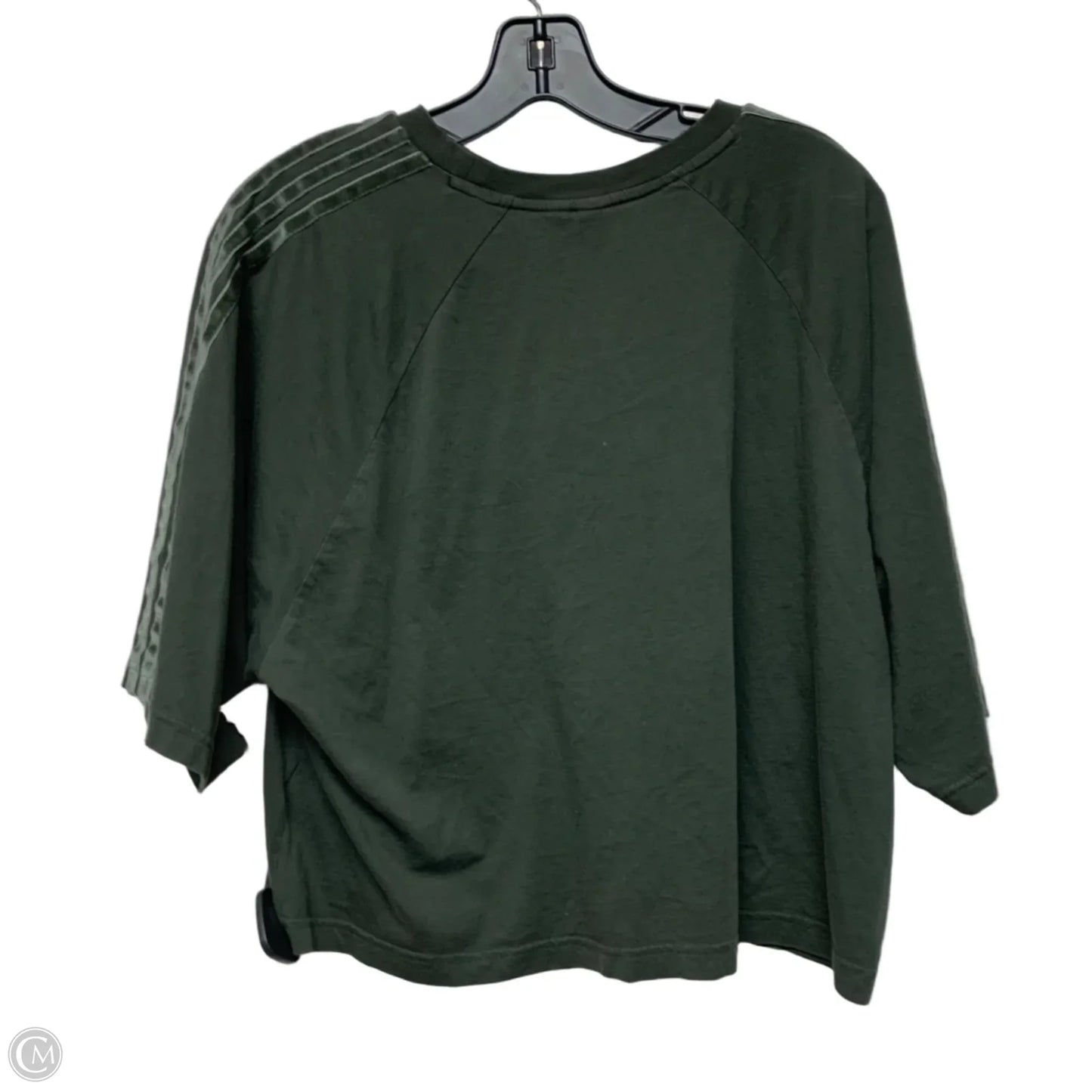 Athletic Top Short Sleeve By Adidas In Green, Size: Xl