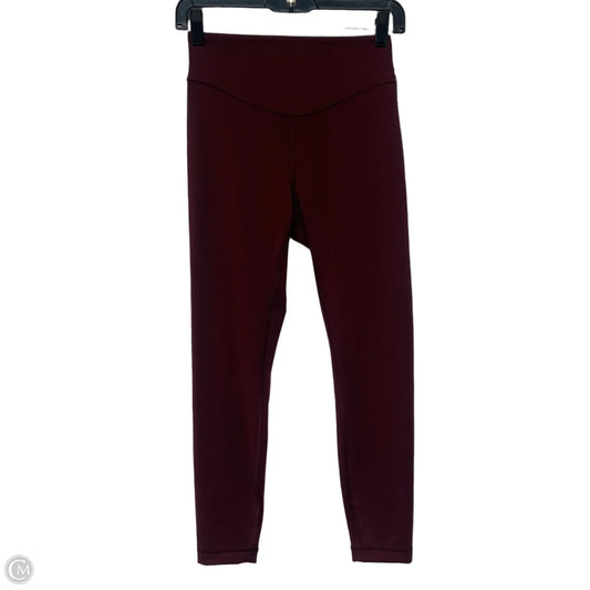 Athletic Leggings By Lululemon In Red, Size: S