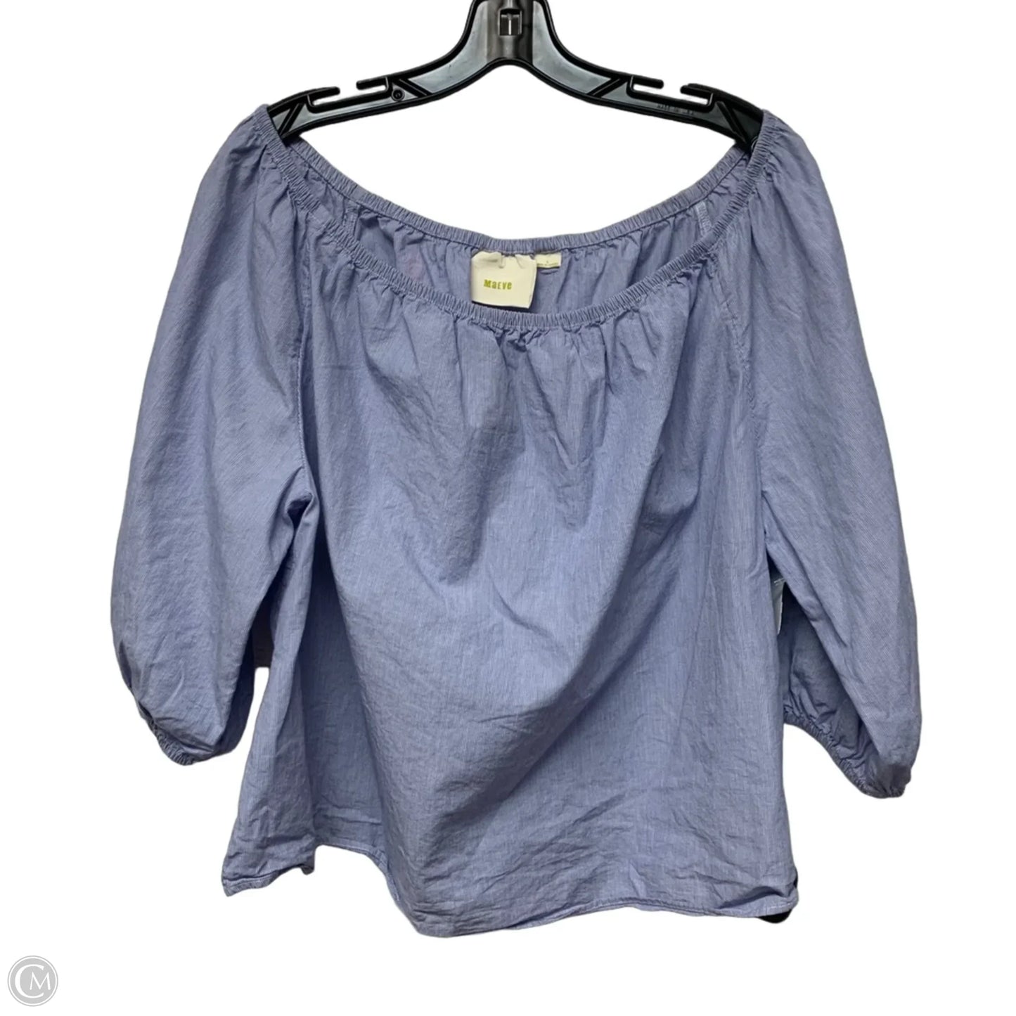 Top 3/4 Sleeve By Maeve In Blue, Size: L