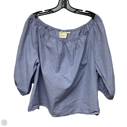 Top 3/4 Sleeve By Maeve In Blue, Size: L