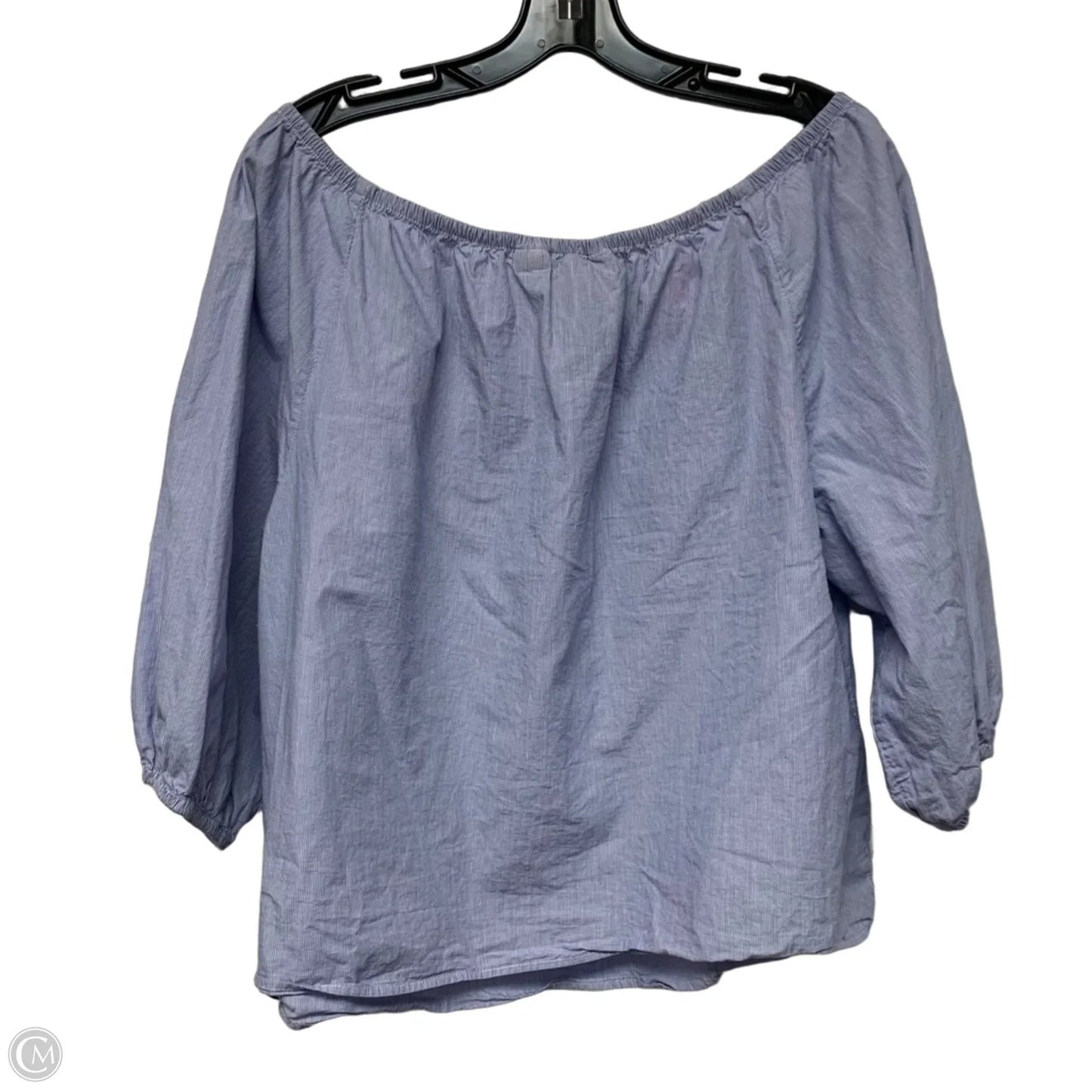 Top 3/4 Sleeve By Maeve In Blue, Size: L