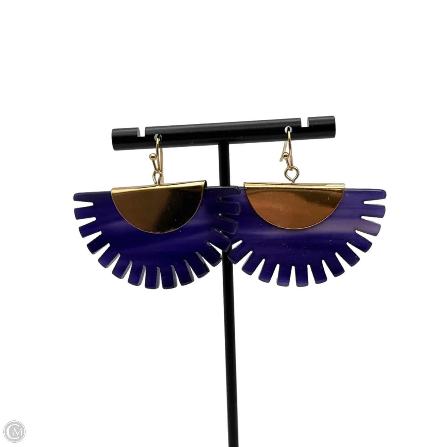 Earrings Dangle/drop in Blue & Gold