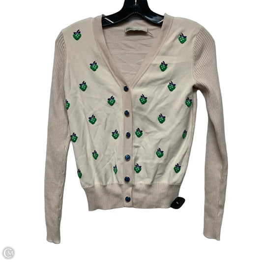 Sweater Cardigan Designer By Tory Burch In Cream, Size: Xs