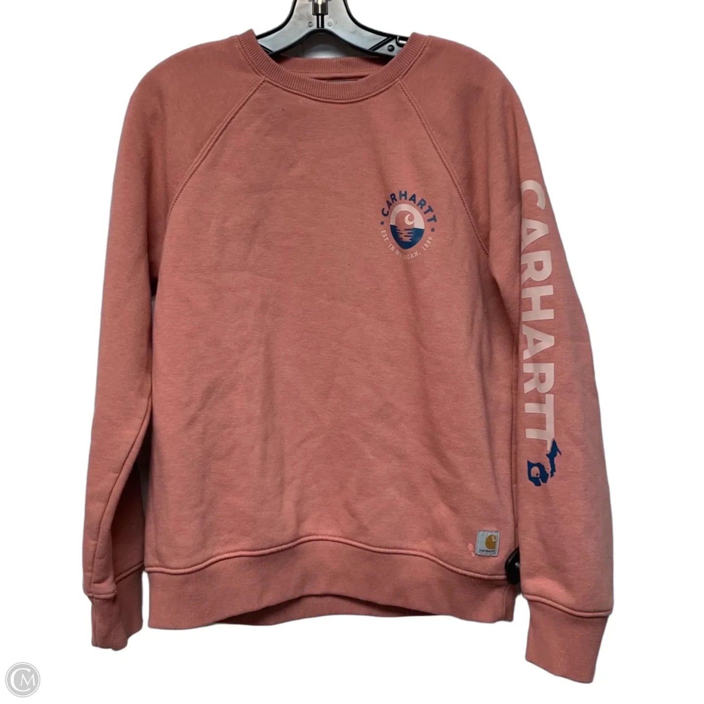 Sweatshirt Crewneck By Carhartt In Pink, Size: M