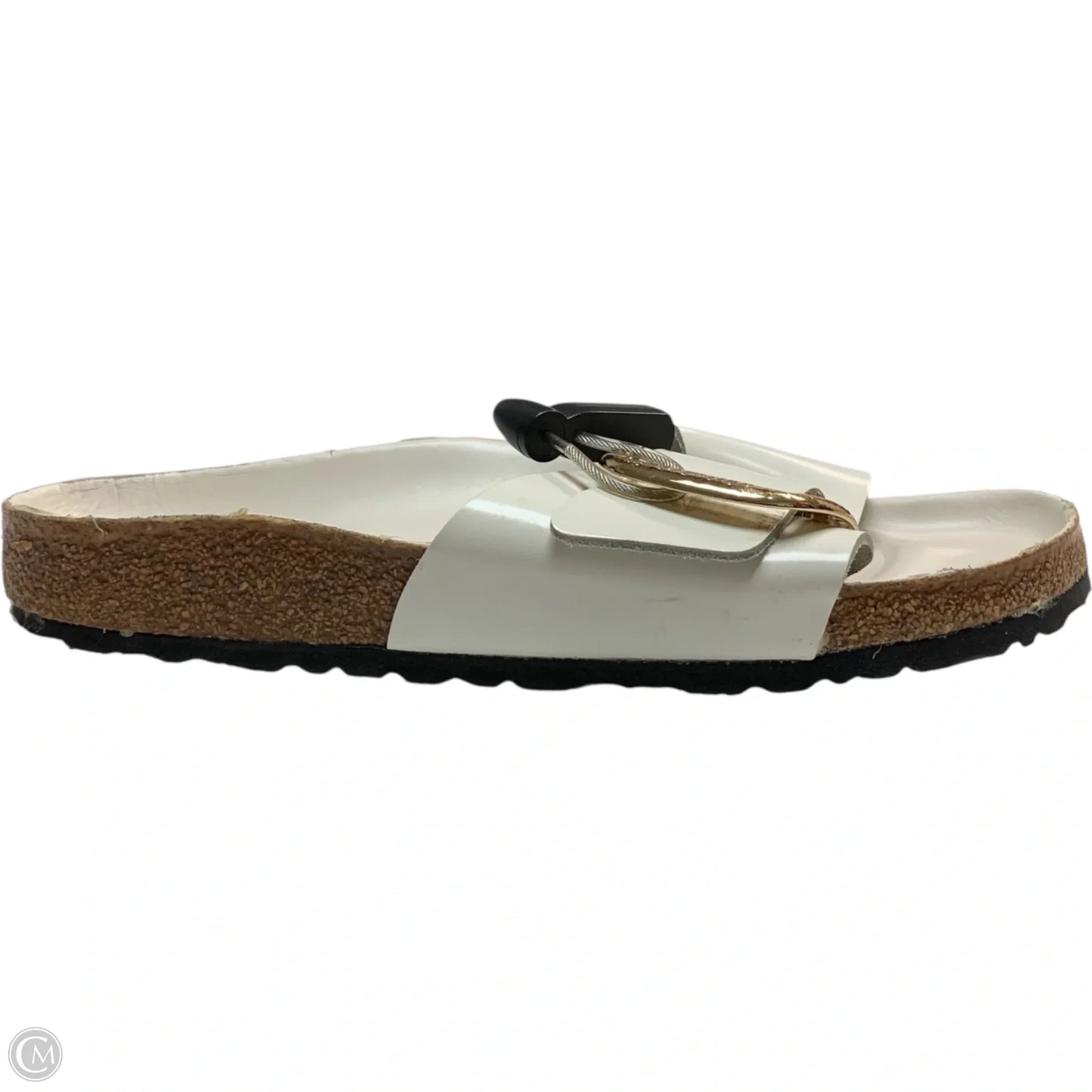 Sandals Flats By Birkenstock In White, Size: 9