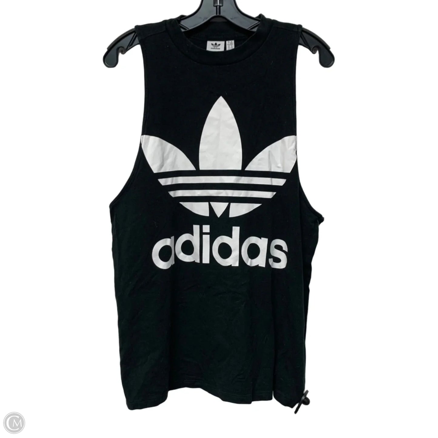 Athletic Tank Top By Adidas In Black & White, Size: M