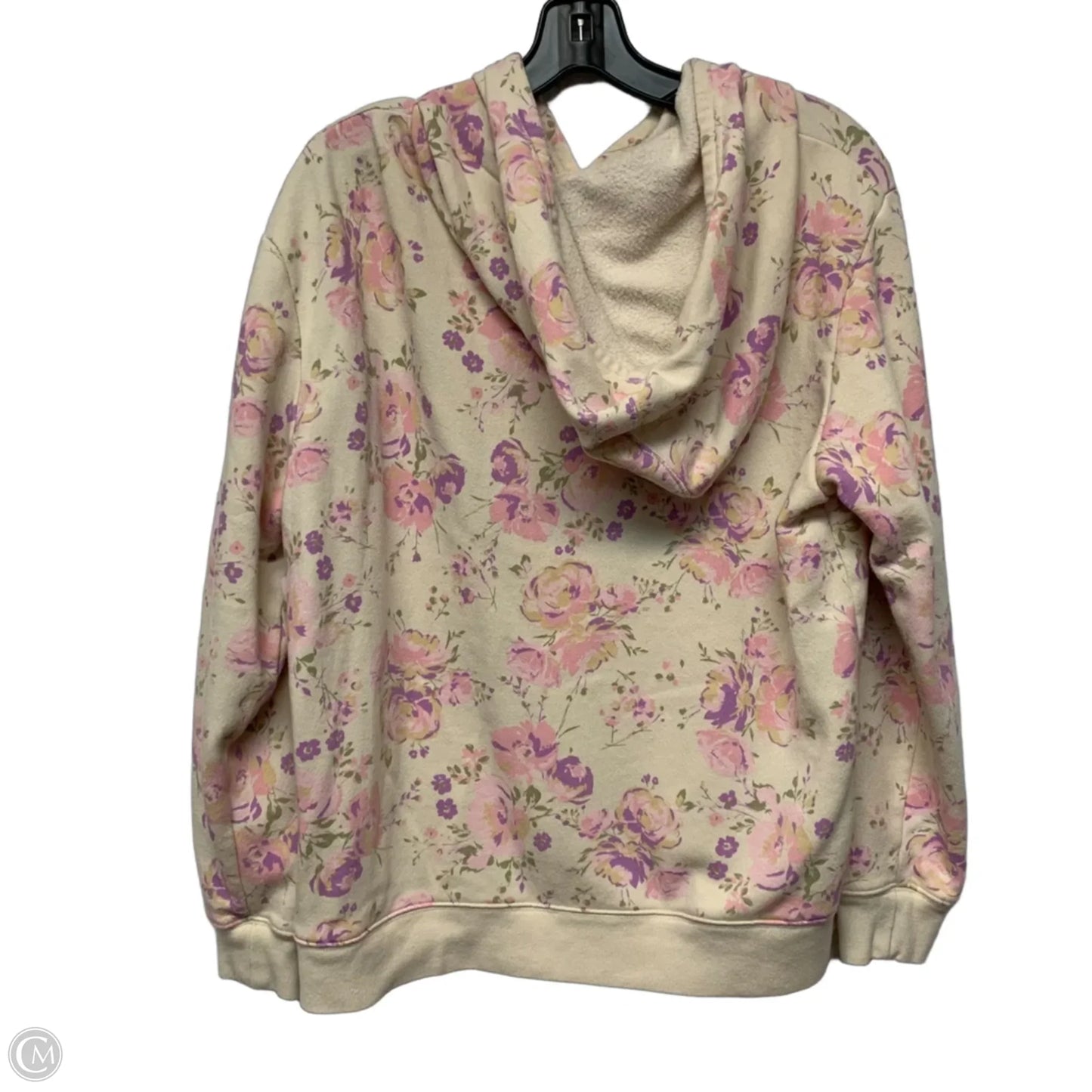 Sweatshirt Hoodie By Gap In Cream & Purple, Size: M