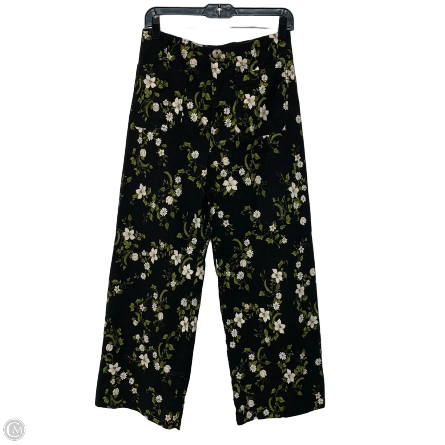 Pants Wide Leg By Maeve In Black & Green, Size: 8