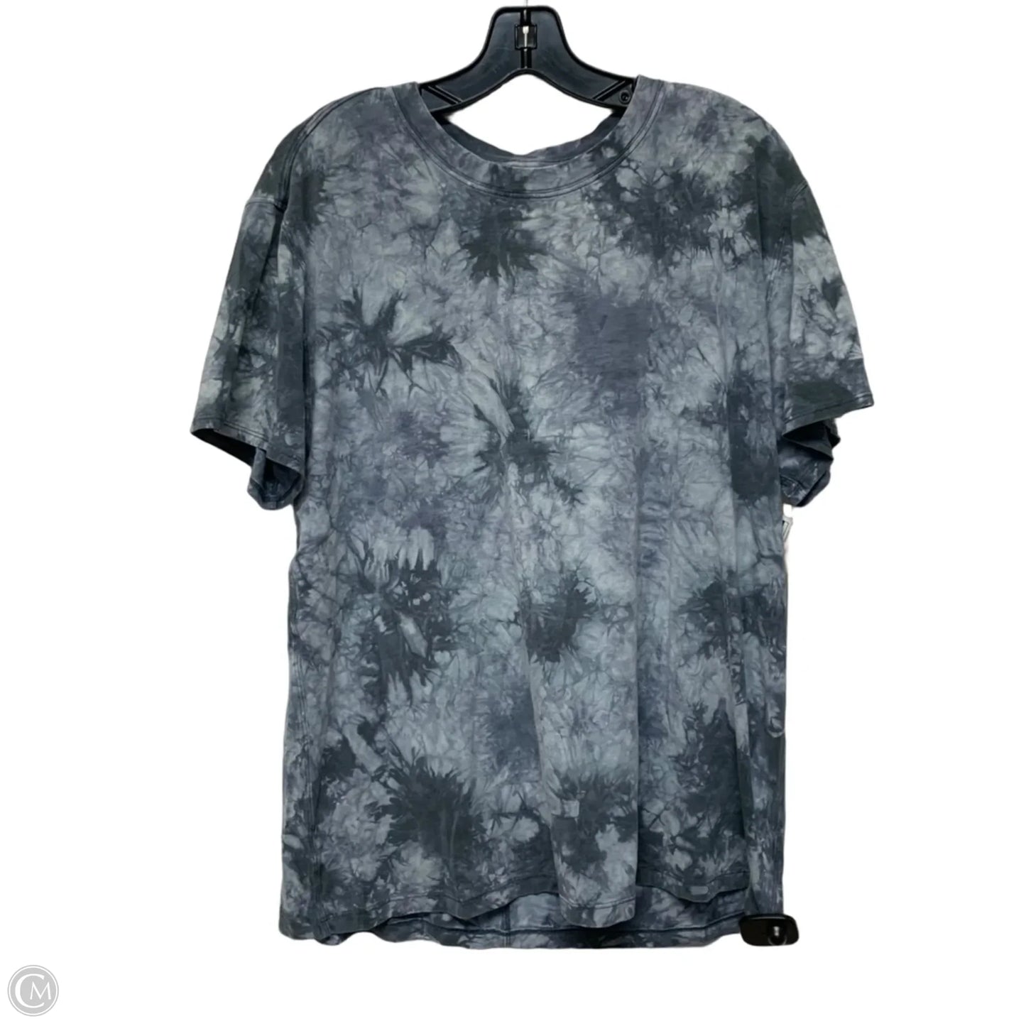 Athletic Top Short Sleeve By Lululemon In Grey, Size: L