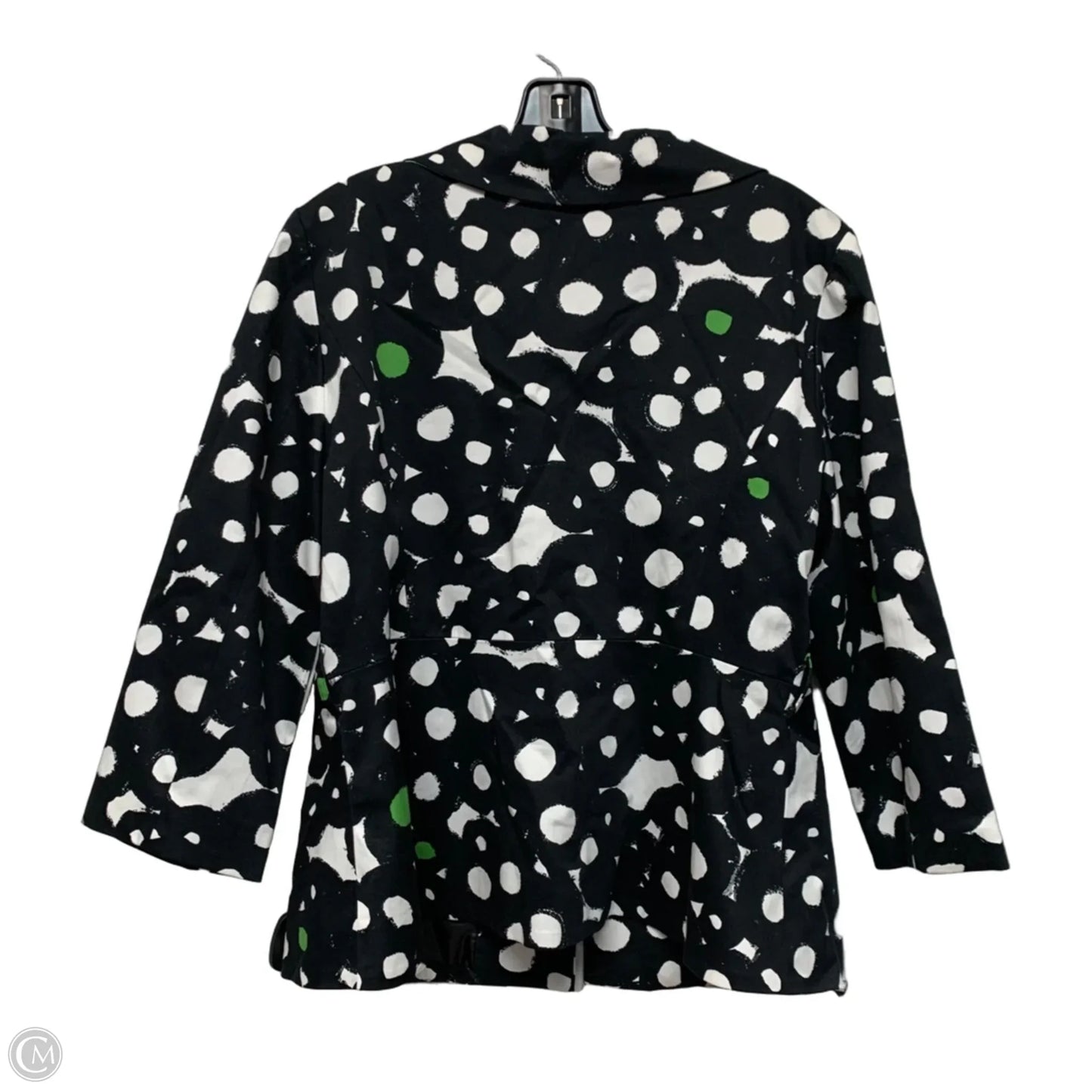 Blazer Designer By Sandro In Black & White, Size: L