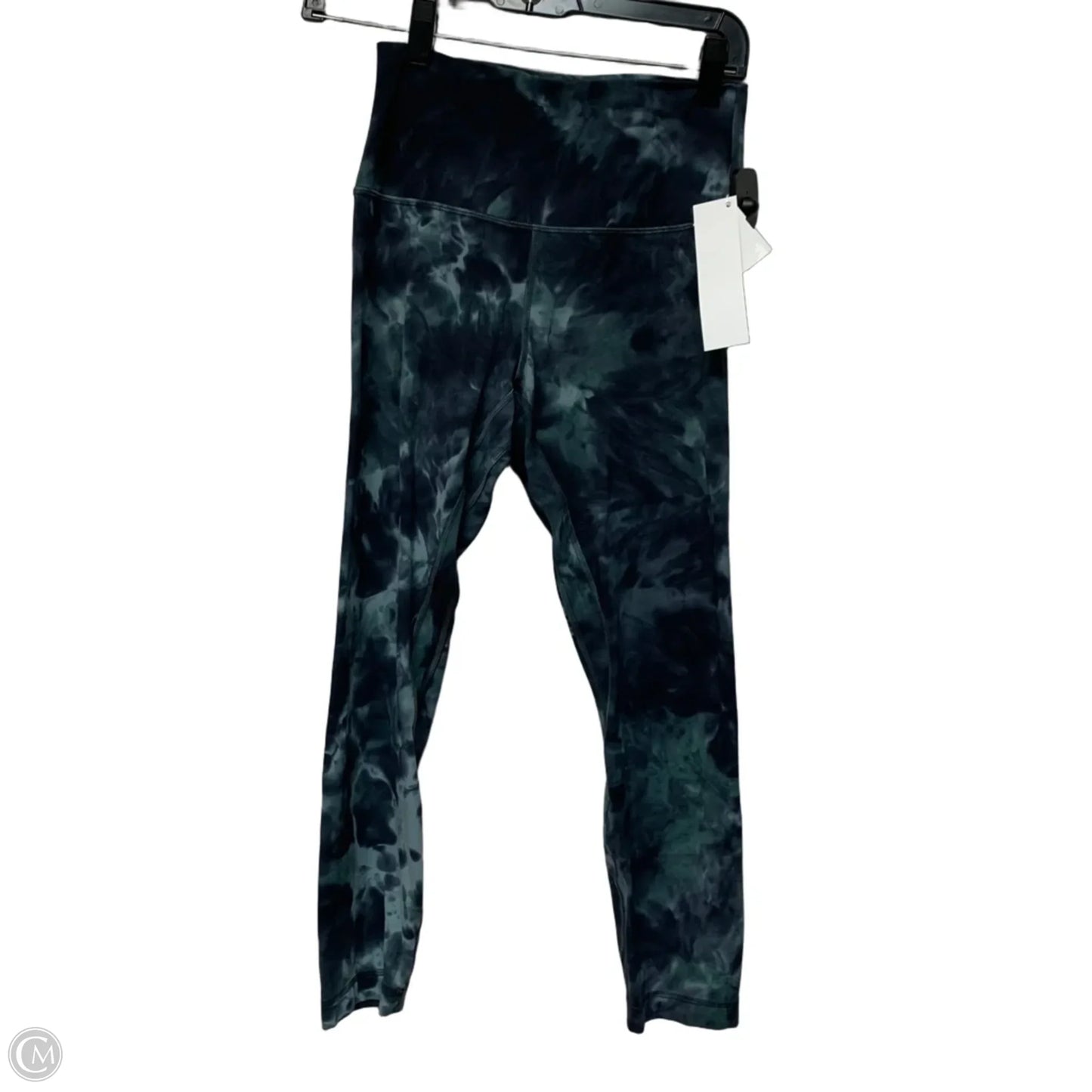 Athletic Leggings By Lululemon In Green & Grey, Size: S