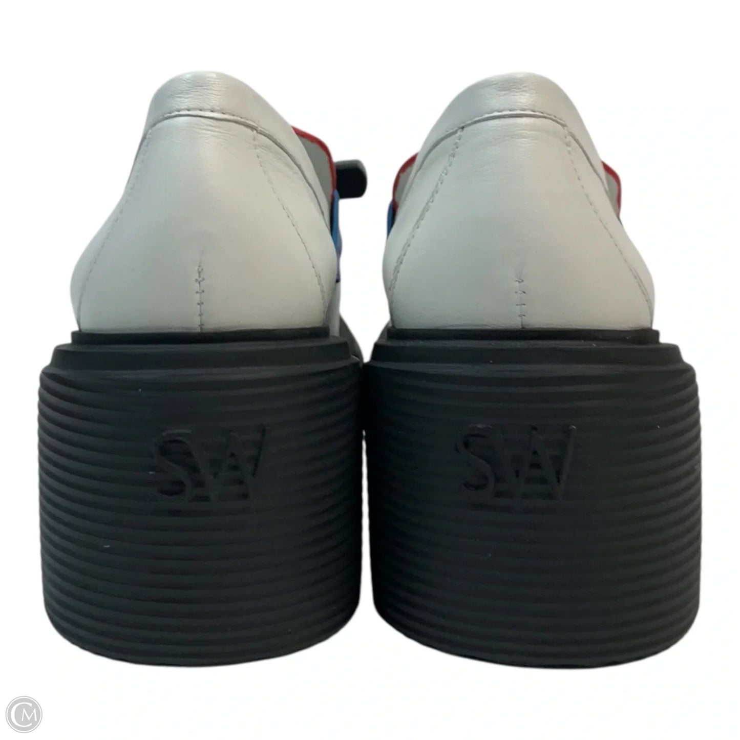 Shoes Designer By Stuart Weitzman In Red & White, Size: 8.5