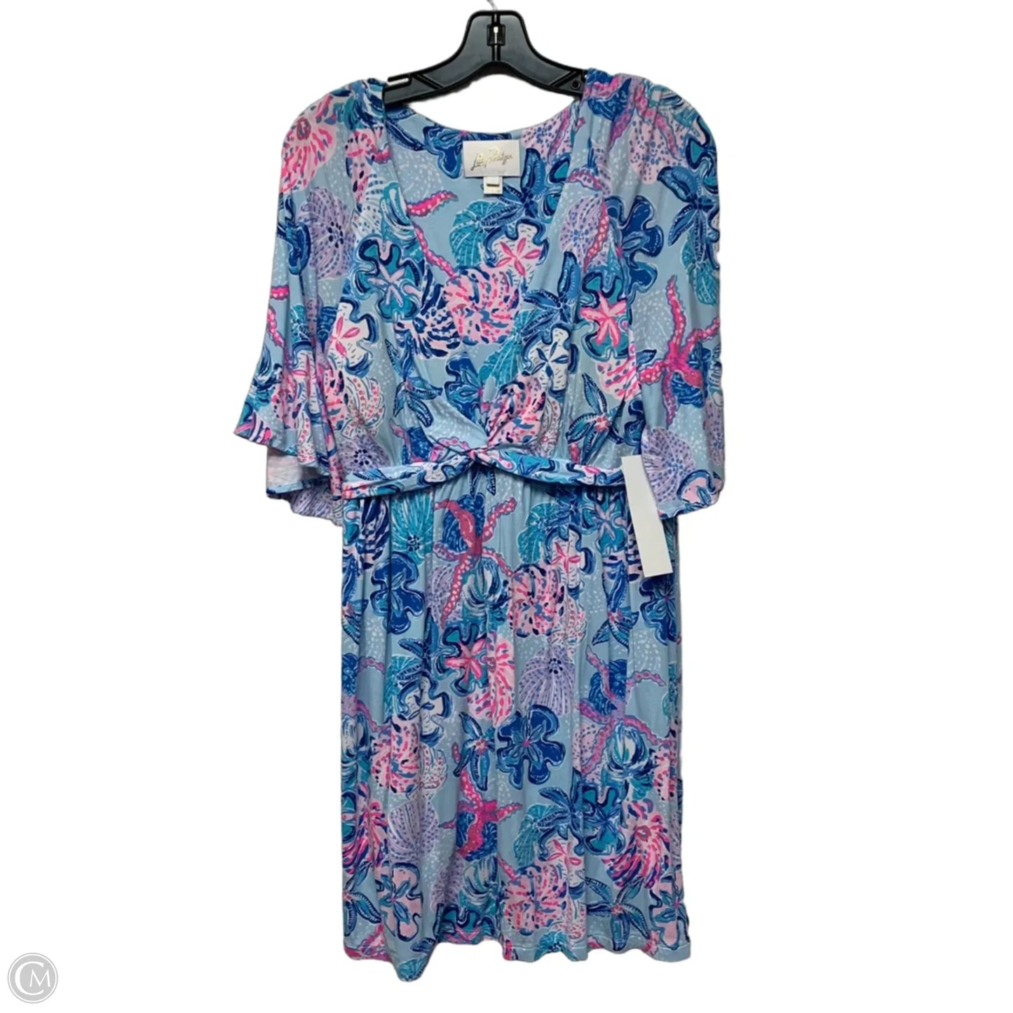 Romper Designer By Lilly Pulitzer In Blue & Pink, Size: L