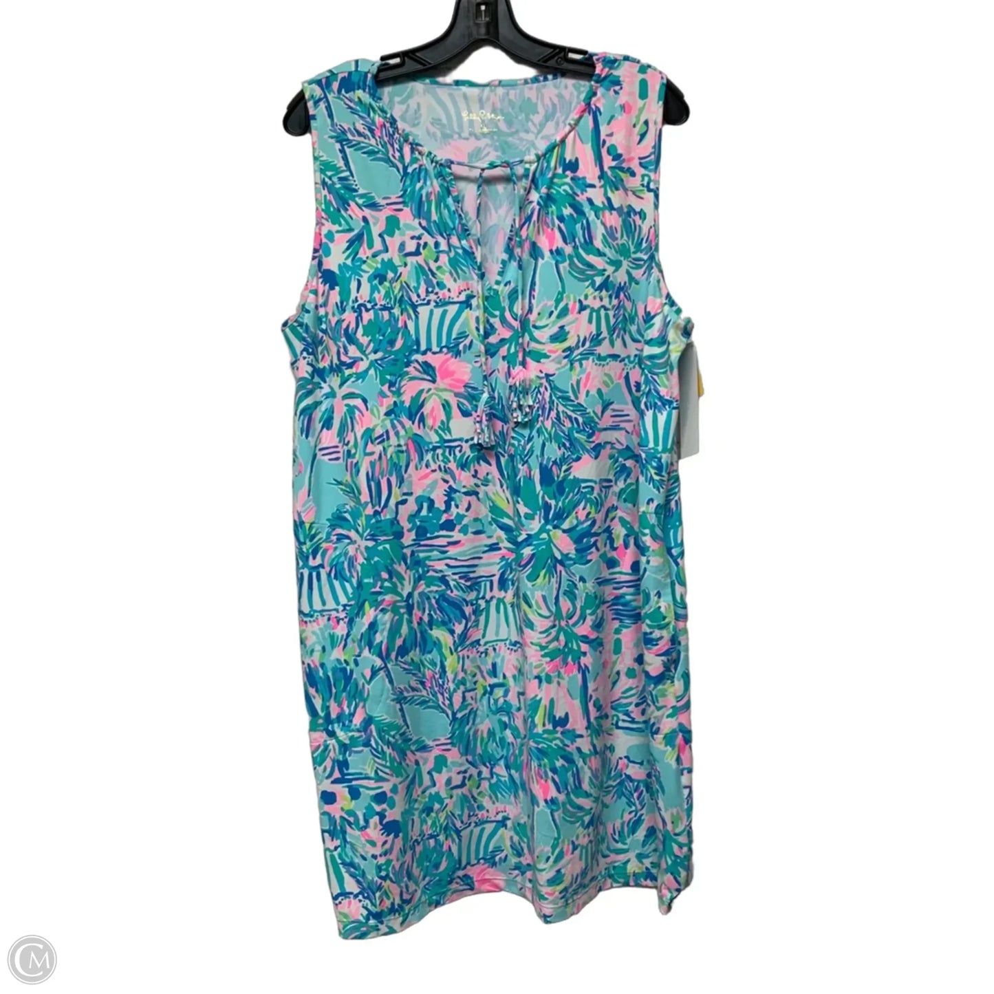 Dress Designer By Lilly Pulitzer In Blue & Pink, Size: Xl
