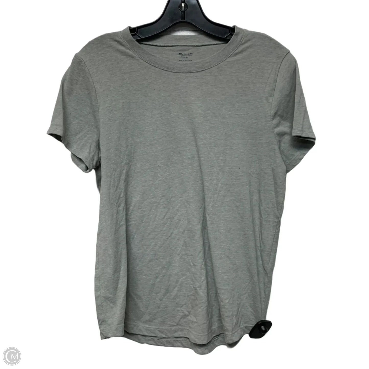 Top Short Sleeve Basic By Madewell In Grey, Size: M