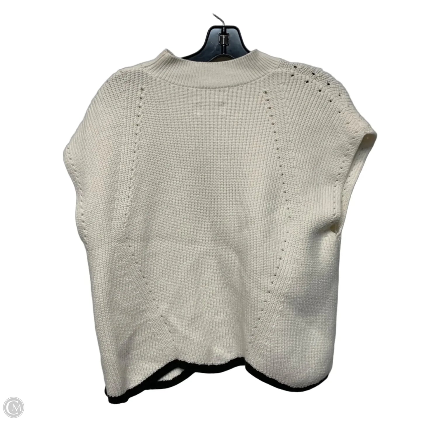 Vest Sweater By Maeve In Cream, Size: L