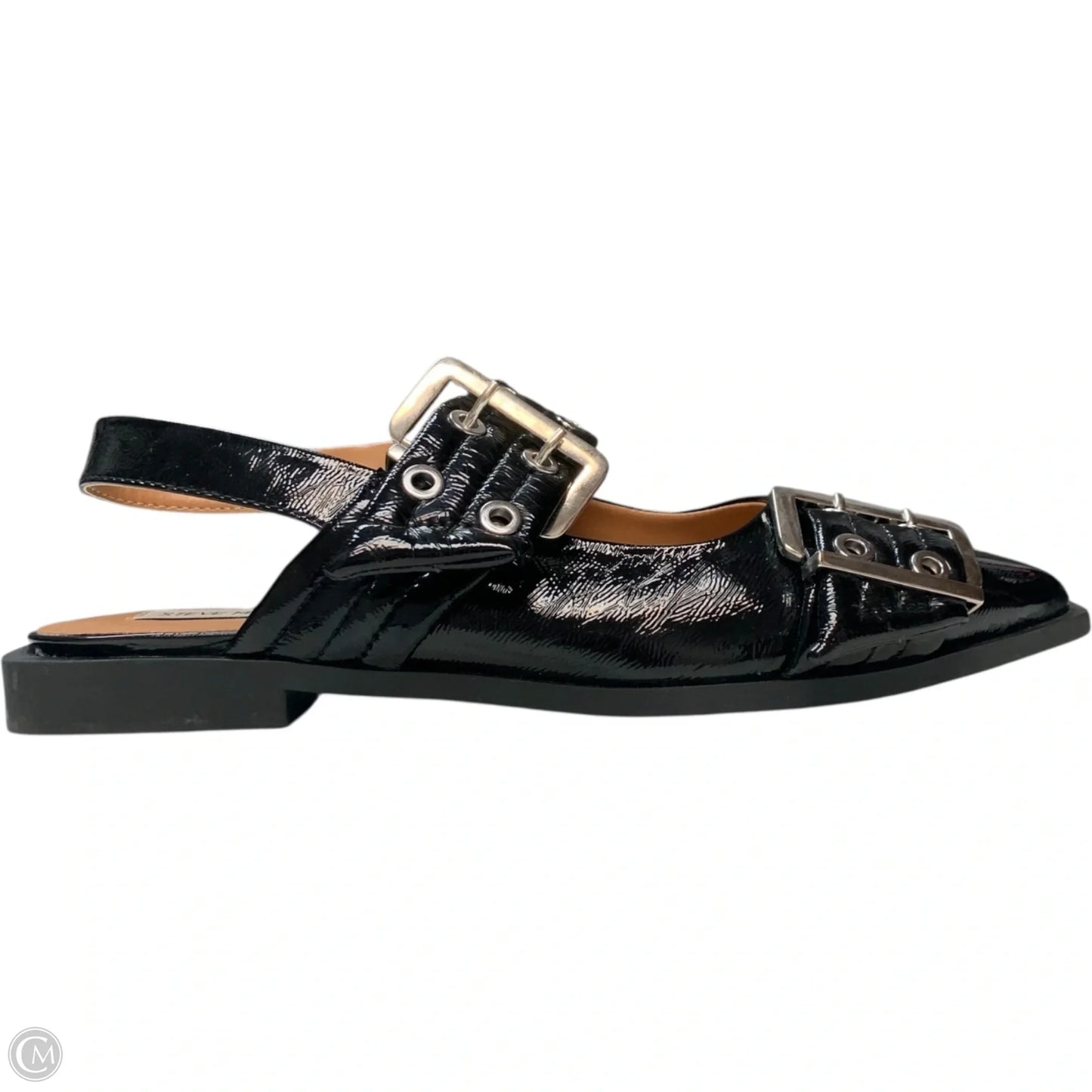 Shoes Flats By Steve Madden In Black & Silver, Size: 8.5