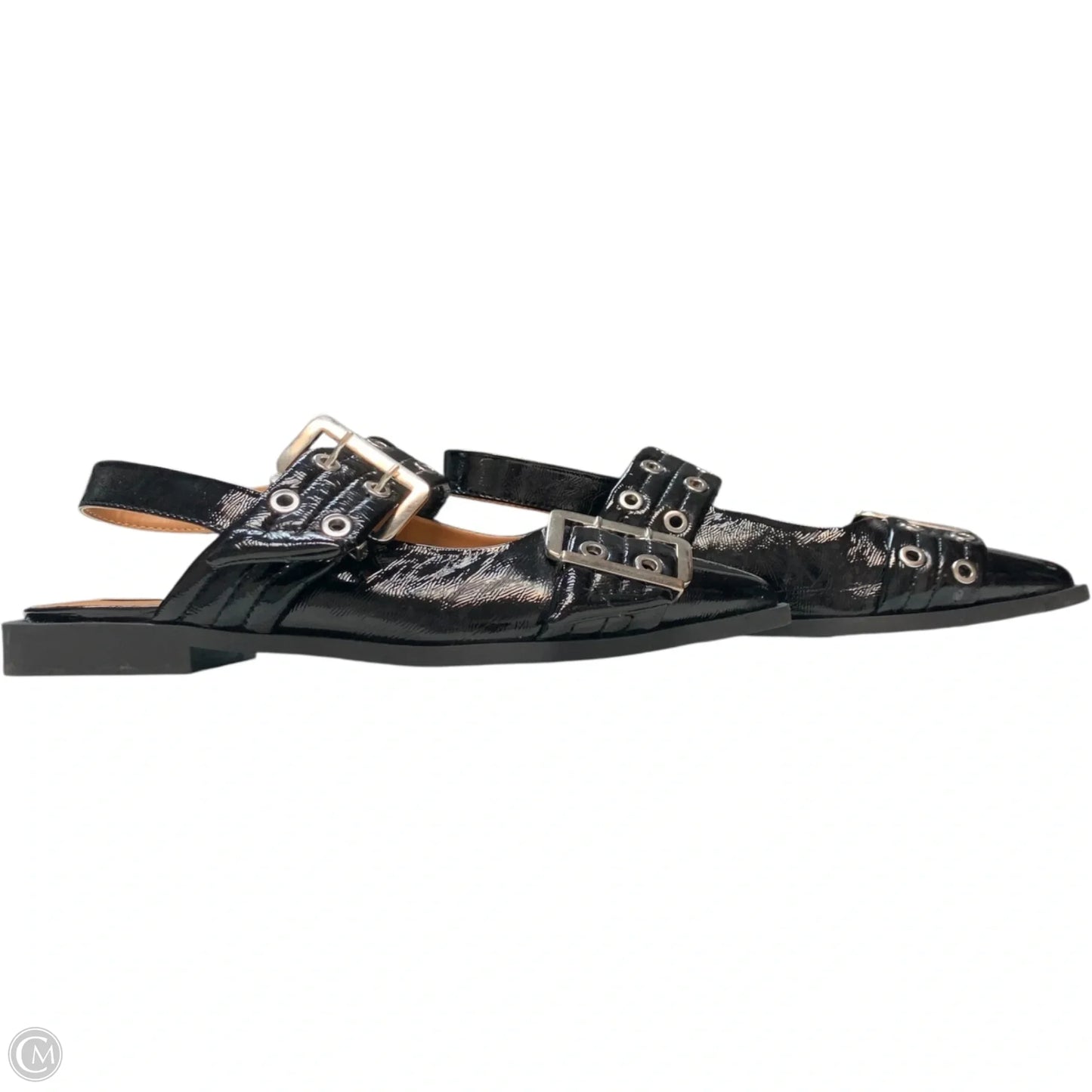 Shoes Flats By Steve Madden In Black & Silver, Size: 8.5