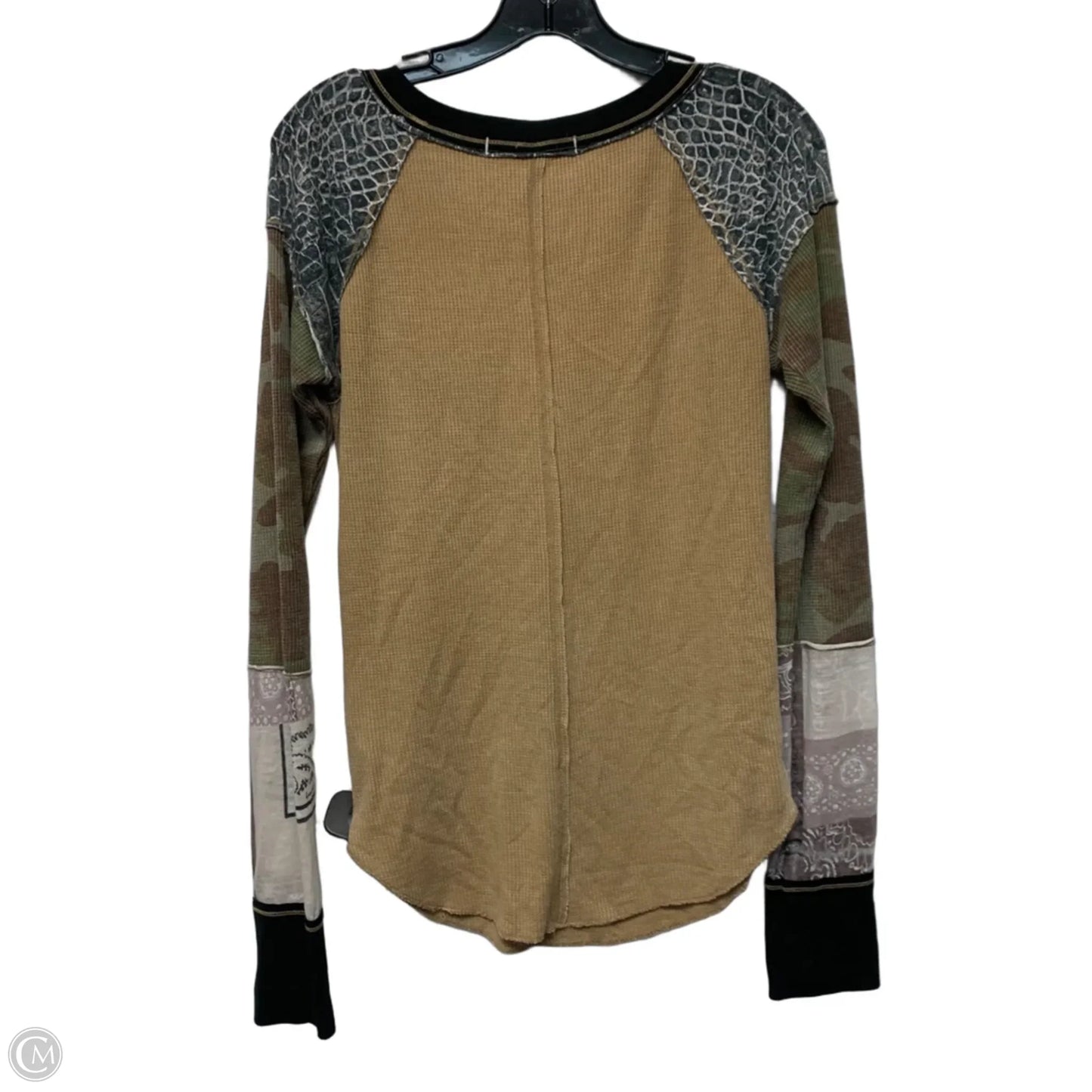 Top Long Sleeve By We The Free In Brown & Grey, Size: M