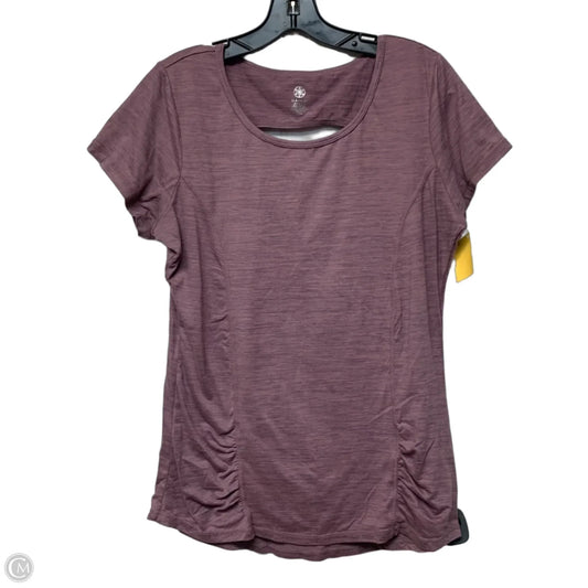 Athletic Top Short Sleeve By Gaiam In Purple, Size: L