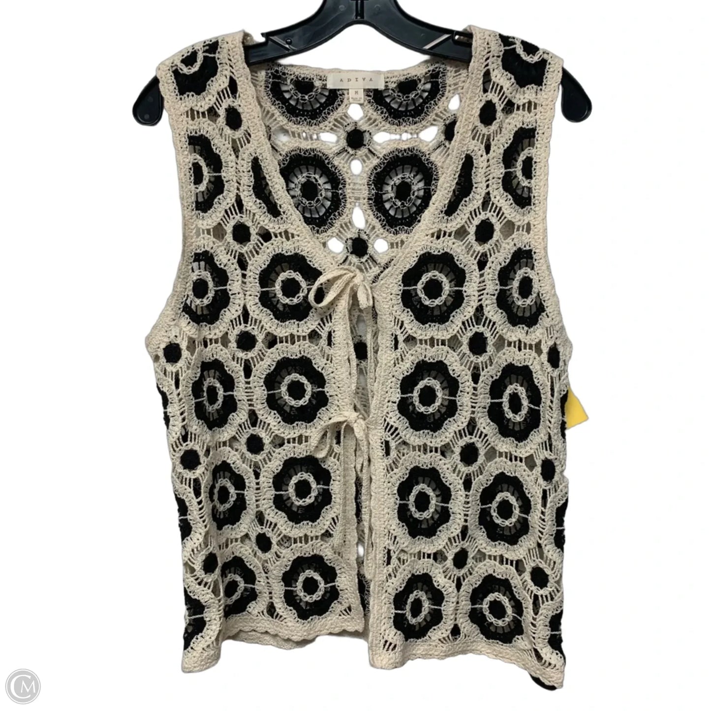 Vest Other By Adiva In Black & Cream, Size: M