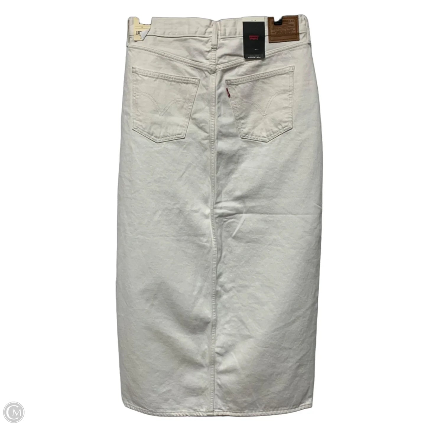 Skirt Maxi By Levis In Cream Denim, Size: 8