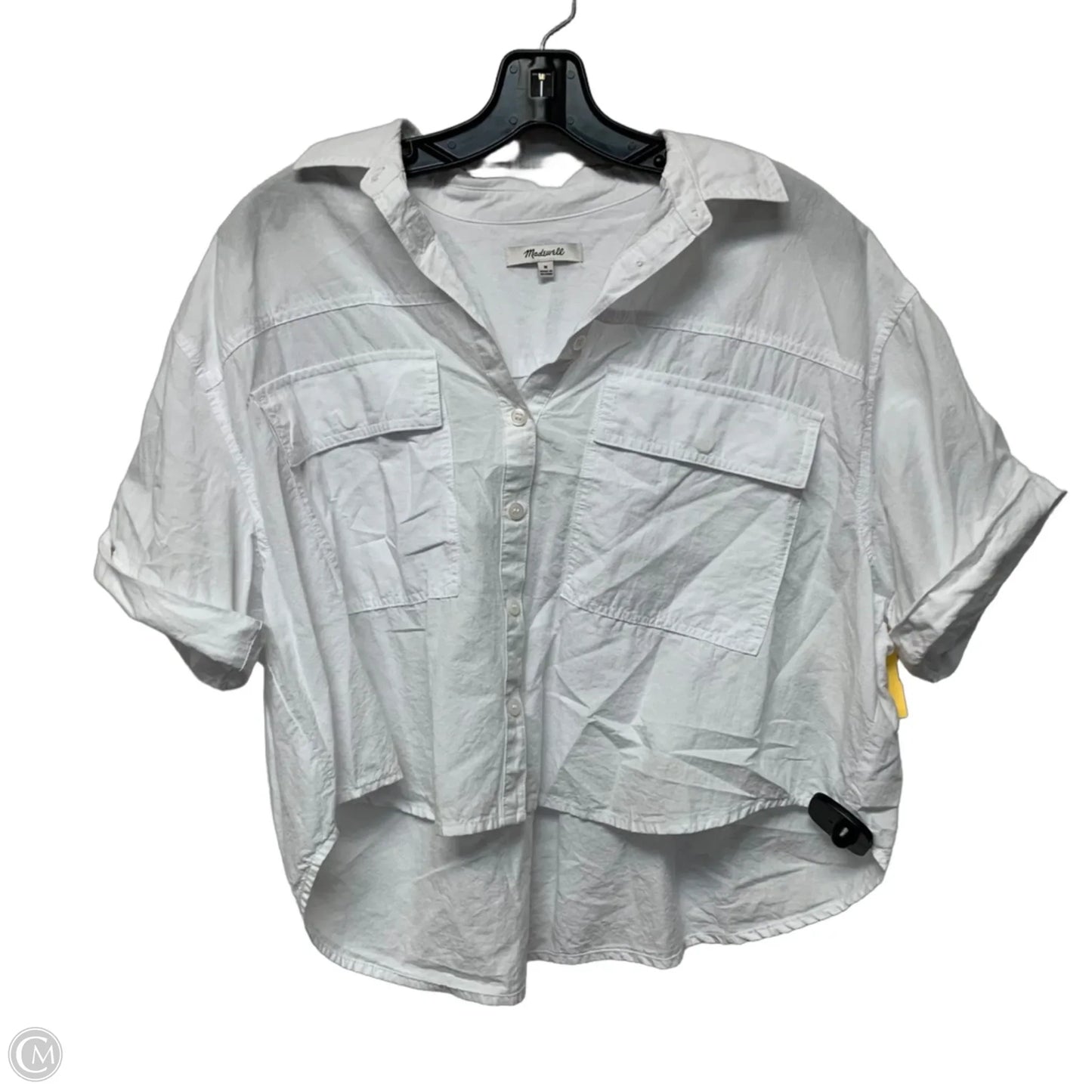 Top Short Sleeve By Madewell In White, Size: M