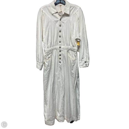 Dress Casual Maxi By Free People In White Denim, Size: L