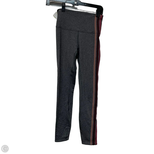 Athletic Leggings By Lululemon In Grey & Pink, Size: S