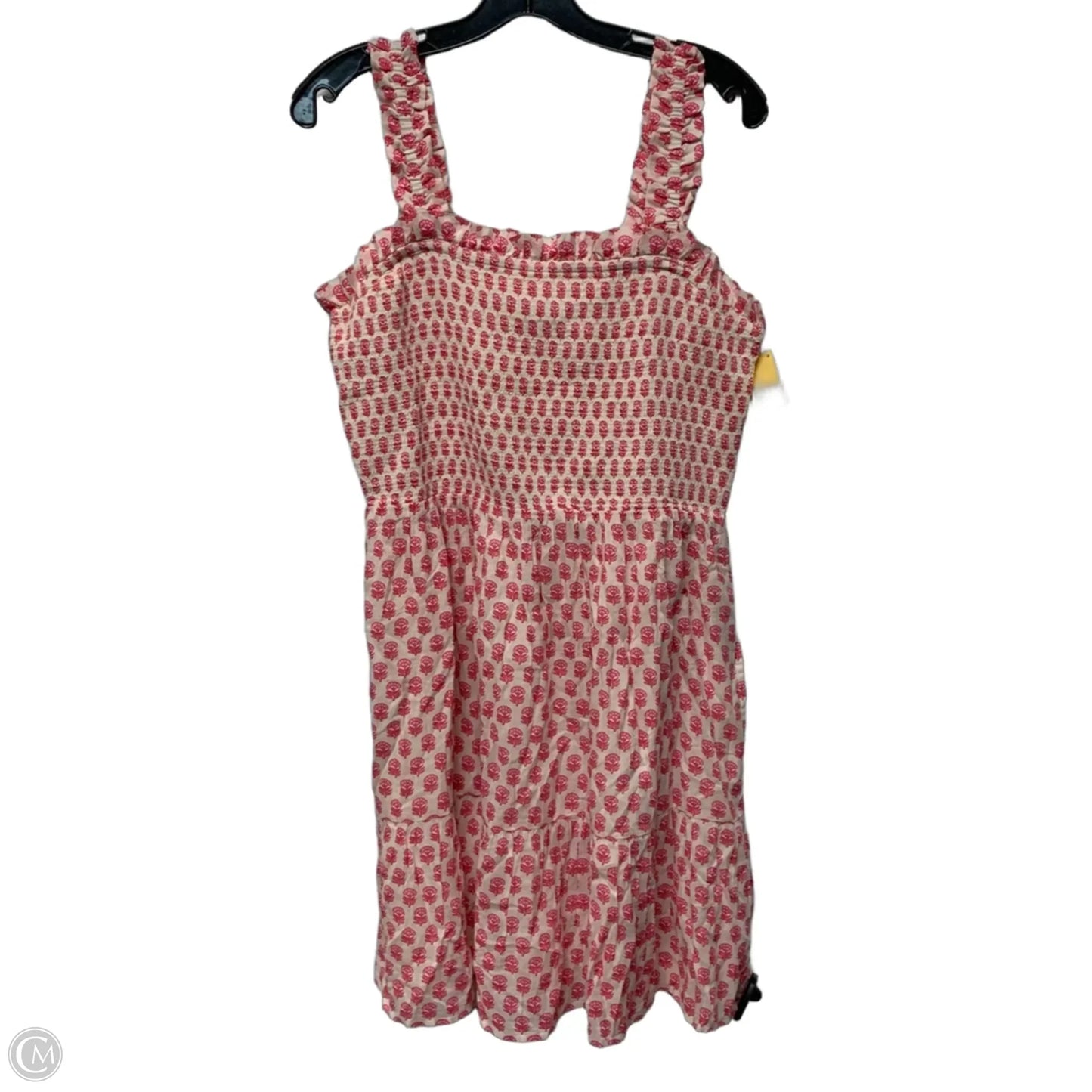 Dress Casual Short By Vineyard Vines In Pink & White, Size: M