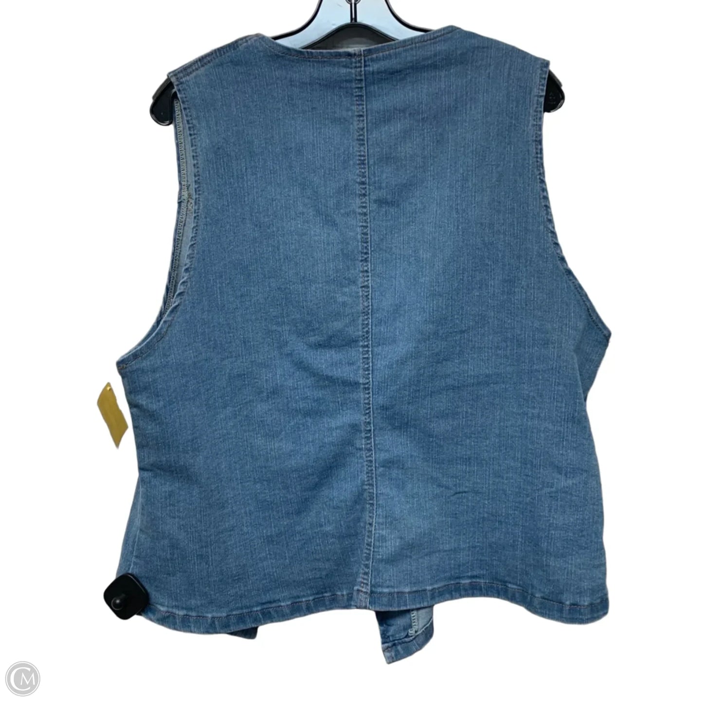 Vest Faux Fur & Sherpa By Shein In Blue Denim, Size: 3x