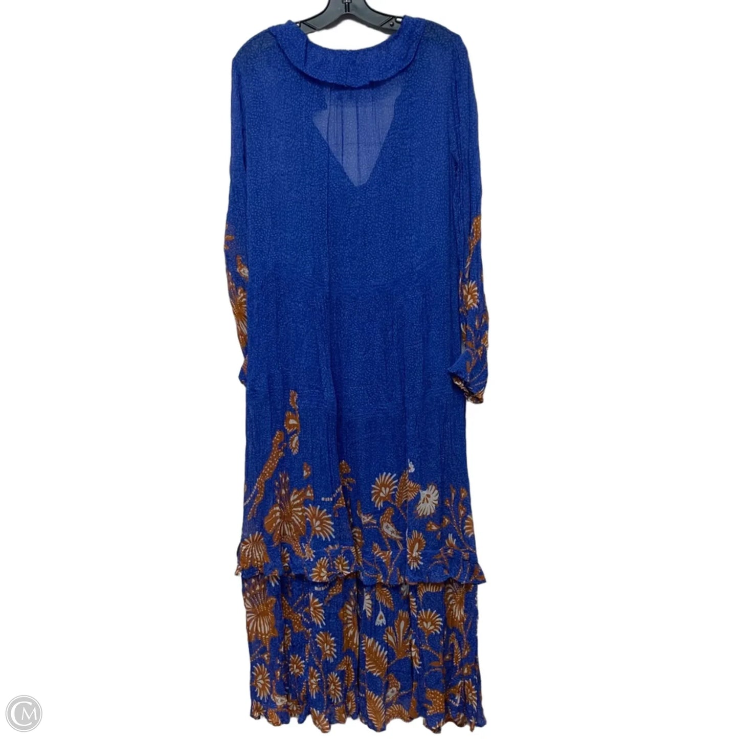 Dress Casual Maxi By Anthropologie In Blue & Orange, Size: M